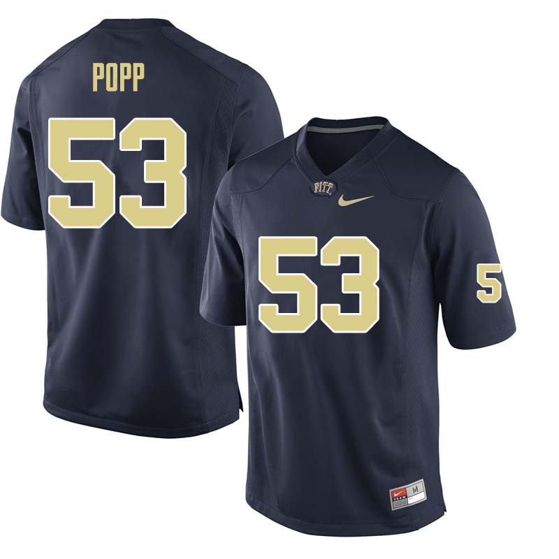 Men #53 Brian Popp Pittsburgh Panthers College Football Jerseys Sale-Navy